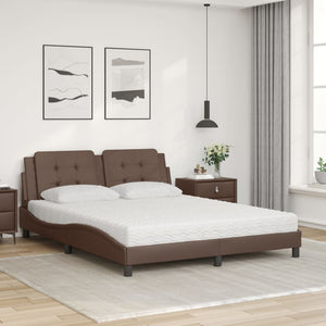 Bett mit Matratze Zadar Braun 160x200 cm