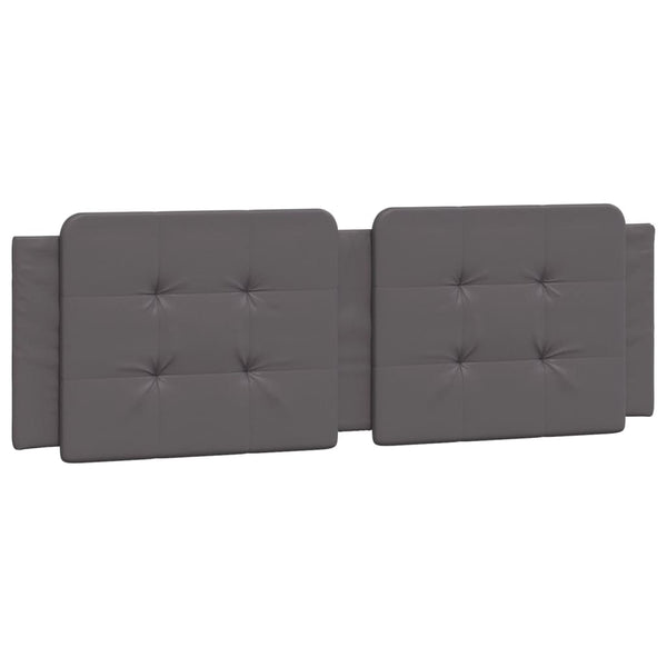vidaXL Lit avec matelas "Zadar" Gris 160x200 cm Similicuir