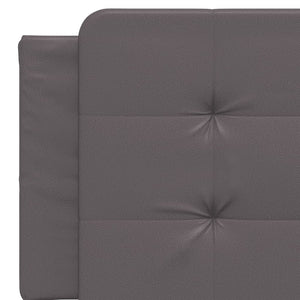 vidaXL Lit avec matelas "Zadar" Gris 160x200 cm Similicuir