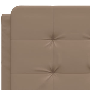 vidaXL Lit avec matelas « Zadar » Cappuccino-marron 160x200 cm Cuir artificiel