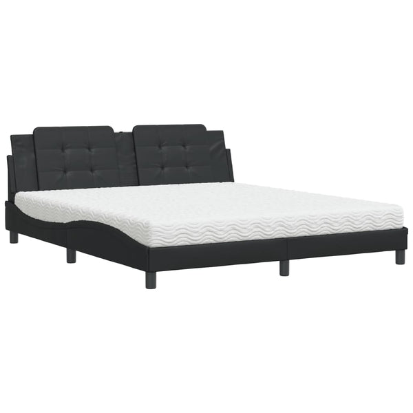 Bett mit Matratze Zadar Schwarz 180x200 cm