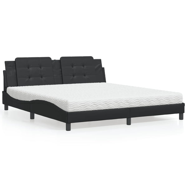 Bett mit Matratze Zadar Schwarz 180x200 cm