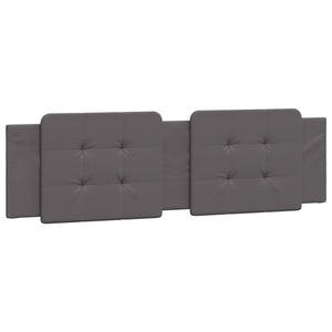 vidaXL Lit avec matelas "Zadar" Gris 180x200 cm Similicuir