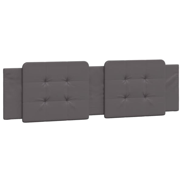 vidaXL Lit avec matelas "Zadar" Gris 180x200 cm Similicuir