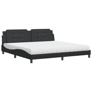 Bett mit Matratze Zadar Schwarz 200x200 cm