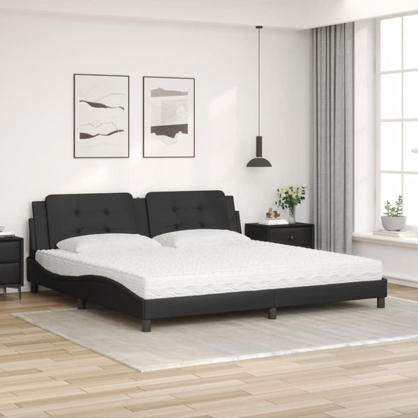 Bett mit Matratze Zadar Schwarz 200x200 cm