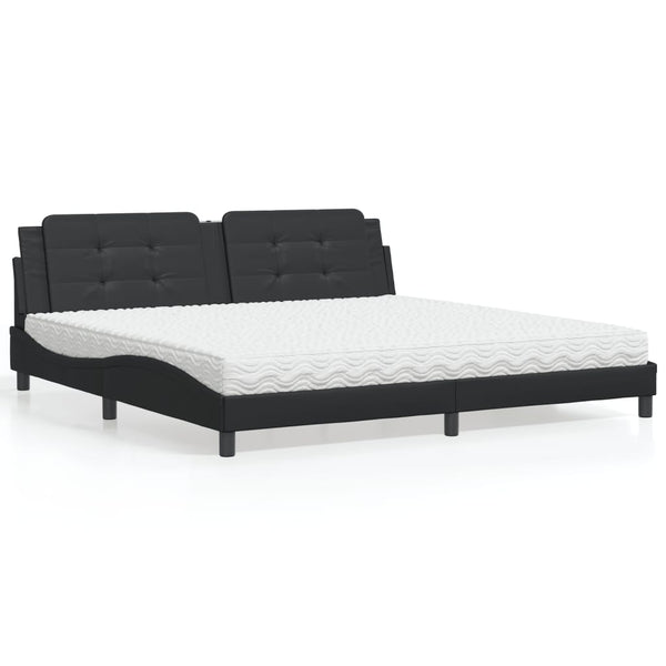Bett mit Matratze Zadar Schwarz 200x200 cm