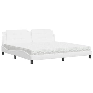 Bett mit Matratze Zadar Weiß 200x200 cm