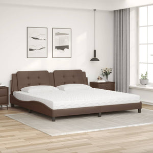 Bett mit Matratze Zadar Braun 200x200 cm