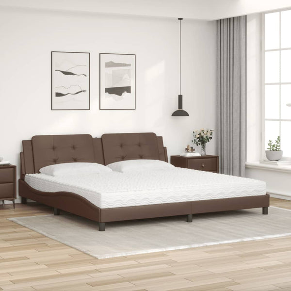 Bett mit Matratze Zadar Braun 200x200 cm