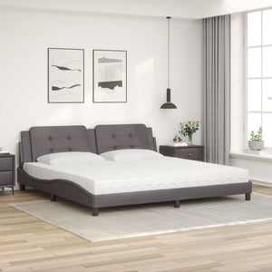 Bett mit Matratze Zadar Grau 200x200 cm