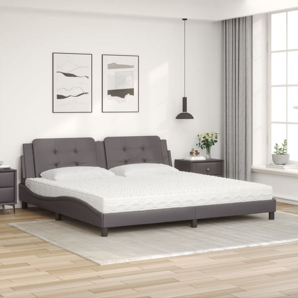 Bett mit Matratze Zadar Grau 200x200 cm