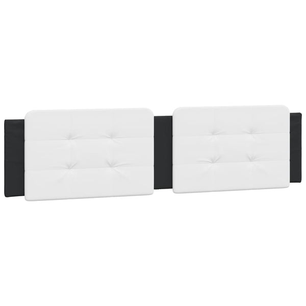 Bett mit Matratze Zadar 200x200 cm Kunstleder Schwarz/Weiß