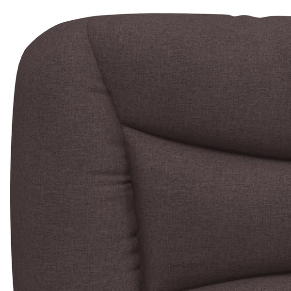 vidaXL Cadre de lit avec LED sans matelas "Hvar" Marron Foncé 80x200 cm Tissu
