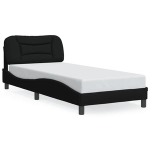 Bettgestell Schwarz 90x190 cm mit LED