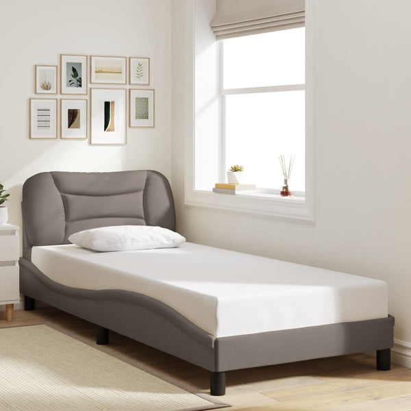 Bettgestell mit LED Taupe 90x190 cm