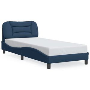 Bettgestell Blau 90x190 cm mit LED