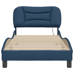 Bettgestell Blau 90x190 cm mit LED
