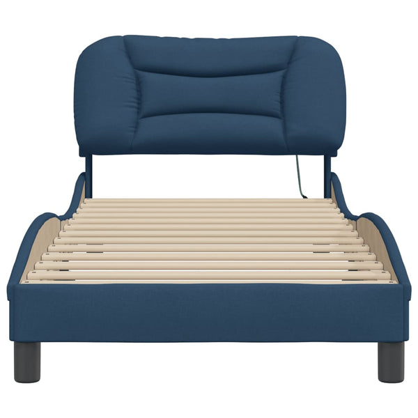 Bettgestell Blau 90x190 cm mit LED