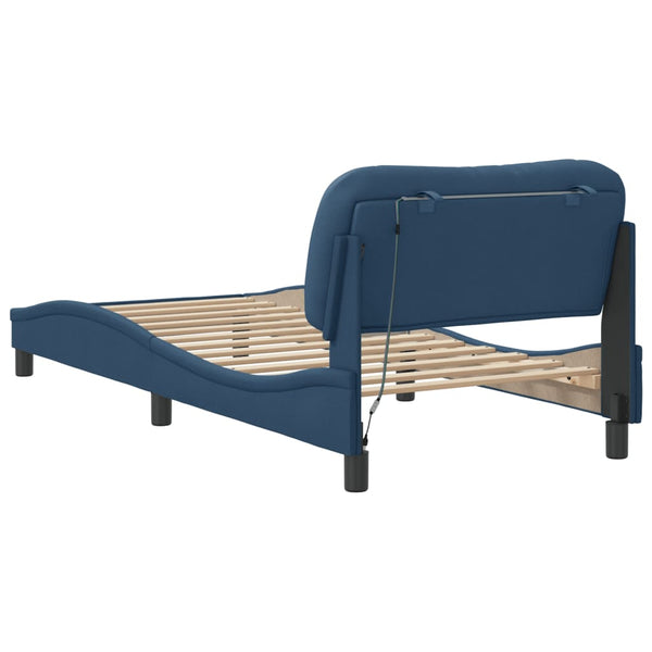 Bettgestell Blau 90x190 cm mit LED