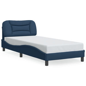 Bettgestell mit LED 90x200 cm Blau
