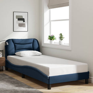 Bettgestell mit LED 90x200 cm Blau