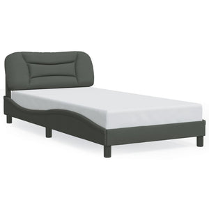 Bettgestell mit LED Dunkelgrau 100x200 cm