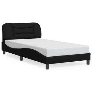 Bettgestell mit LED 100x200 cm Schwarz