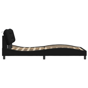 Bettgestell mit LED 100x200 cm Schwarz