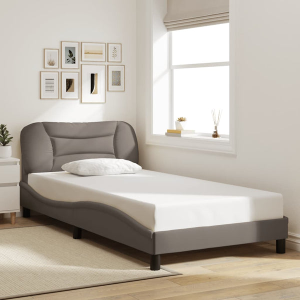 Bettgestell mit LED 100x200 cm Taupe