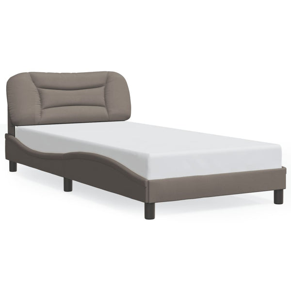 Bettgestell mit LED 100x200 cm Taupe