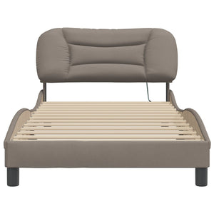 Bettgestell mit LED 100x200 cm Taupe