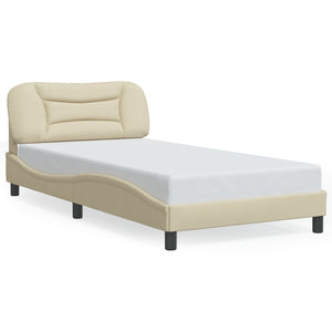 Bettgestell mit LED Creme 100x200 cm