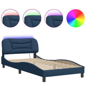 Bettgestell mit LED Blau 100x200 cm