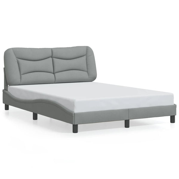 Bettgestell mit LED Hellgrau 120x200 cm