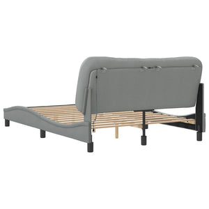 Bettgestell mit LED Hellgrau 120x200 cm