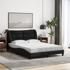 Bettgestell mit LED 120x200 cm Schwarz