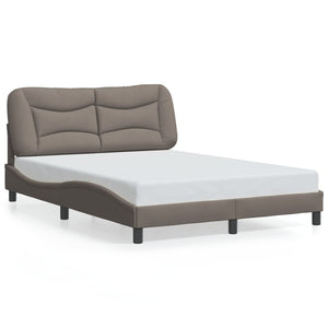 Bettgestell mit LED 120x200 cm Taupe