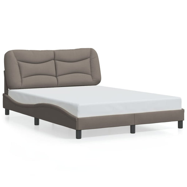 Bettgestell mit LED 120x200 cm Taupe