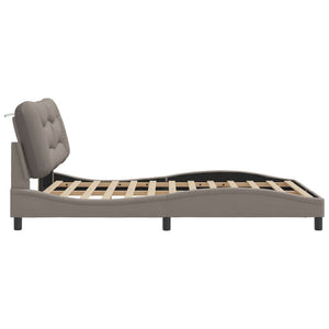 Bettgestell mit LED 120x200 cm Taupe