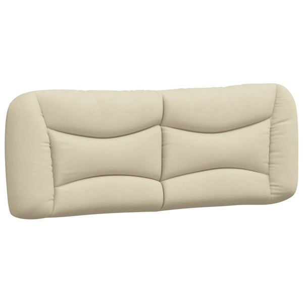 vidaXL LED Bed Frame without Mattress "Hvar" Cream 120x200 cm Fabric