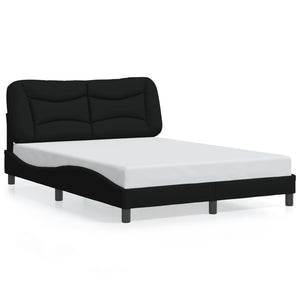 Bettgestell Schwarz 140x190 cm mit LED