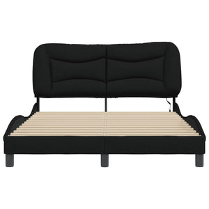 Bettgestell Schwarz 140x190 cm mit LED