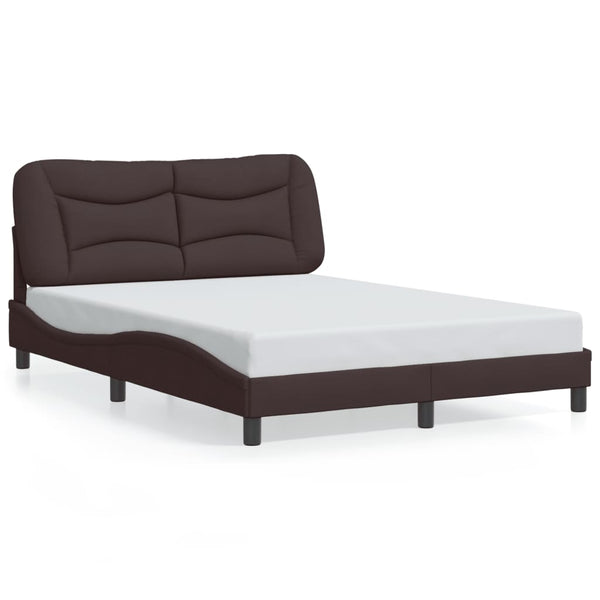 Bettgestell Dunkelbraun 140x190 cm mit LED