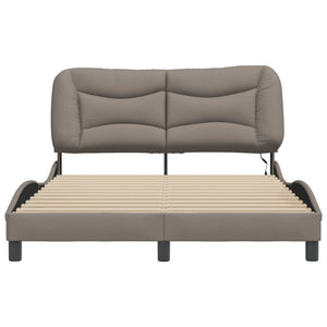 Bettgestell mit LED Taupe 140x190 cm