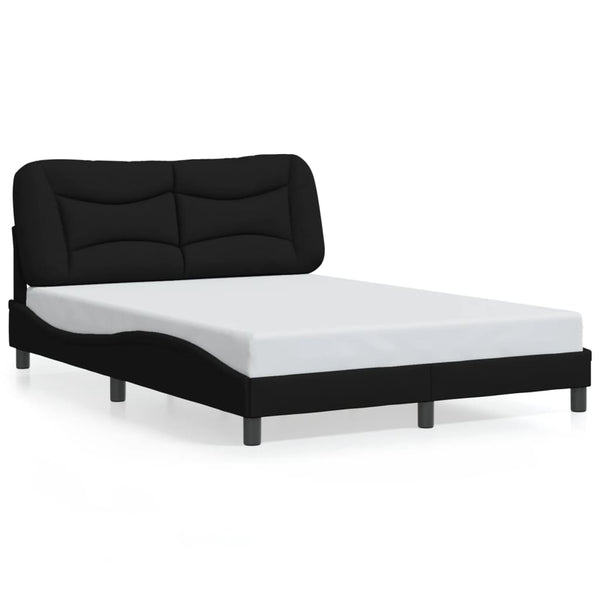 Bettgestell mit LED Schwarz 140x200 cm