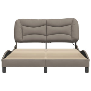 Bettgestell mit LED 140x200 cm Taupe