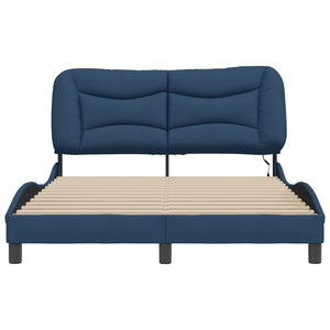 Bettgestell mit LED 140x200 cm Blau