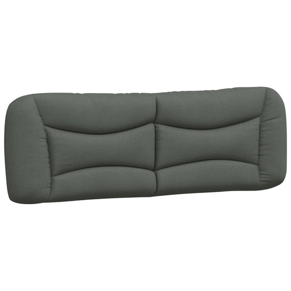 vidaXL LED Bed Frame without Mattress "Hvar" Dark Gray 160x200 cm Fabric