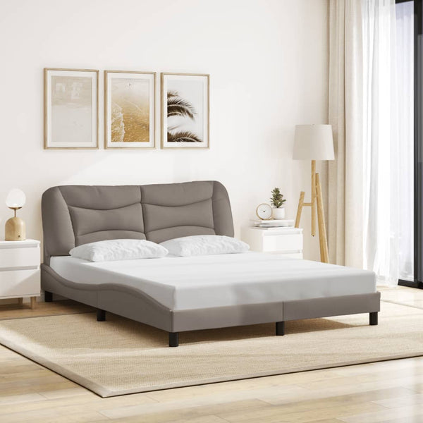 Bettgestell mit LED 160x200 cm Taupe